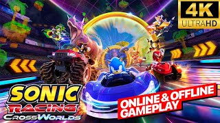 Sonic Racing: CrossWorlds - 1 Hour 4K Quality Gameplay
Pre-order Sonic Racing: CrossWorlds and receive the playable character Werehog, the Werehog vehicle Beast Spike, and the Werehog Decal!
Pre-order the Sonic Racing: CrossWorlds Digital Deluxe Edition and play the game 3 days early!
This product entitles you to download both the digital PS4® version and the digital PS5® version of this game.
Purchase the Sonic Racing: CrossWorlds Digital Deluxe Edition and receive 3 Sonic Prime playable characters and the Season Pass.
This bundle includes:
• Base game
• Season Pass:
- Sonic Prime Character Pack - Rusty Rose, Tails Nine, Knuckles the Dread (Available at launch)
- 6 DLC Packs, which include guest characters, vehicles, tracks, emotes, and more from some of your favorite pop culture franchises.
* Additional content will be released sequentially after the game is released.
* Please check the official website for product details and release schedule.
Race across land, sea, air, space, and time in Sonic Racing: CrossWorlds! Warp through Travel Rings into new dimensions where something new awaits around every twist and turn.
Speed to victory solo or as a team in a variety of offline and online modes and compete against players from around the world. Build the ultimate vehicle to match your racing style, unlock gadgets to gain the upper hand, and unleash power-up items to bring home the win!
Ready, Set, Warp!
Race across 24 tracks and warp to 15 CrossWorlds with Travel Rings, a unique gameplay mechanic that transports the iconic characters from the Sonic and SEGA universes into new dimensions. Use unpredictability to your advantage as you change the landscape of each race!
Race With the Best!
Choose from 23 iconic Sonic characters, the largest roster of any Sonic racing game!
Make It Yours
Mix and match between 45 unique original vehicles and 70 different gadgets to trick out your ride, level up your kart, and create the ultimate machine to match your racing style.
Gain the Advantage with Powerful Items!
Dominate your opponents with 23 different items including returning favorites and all-new items like the Monster Truck!
Multiple Ways to Play
Gather with friends and play local split-screen in Grand Prix and the new party mode Race Park, compete against a community of players from around the world with up to 12 players online in World Match, or test your driving skills in Time Trials.
If you already own the PS4® version of this game, you can get the PS5® digital version at no extra cost and you do not need to purchase this product. Owners of a PS4® disc copy must insert it into the PS5® every time they want to download or play the PS5® digital version. PS4® game disc owners who buy the PS5® Digital Edition disc-free console will not be able to get the PS5® version at no extra cost.
Please follow us on twitter (X) : https://x.com/vickymyngko
PSN: https://bit.ly/4n6DvHB
Businness Inquiries: evilsearch@yahoo.com Sonic Racing: CrossWorlds - 1 Hour 4K Quality Gameplay