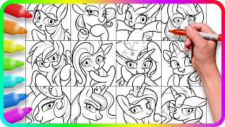 MY LITTLE PONY Coloring Pages - Friendship is Magic / How to Color My Little Pony / Easy Drawing MLP