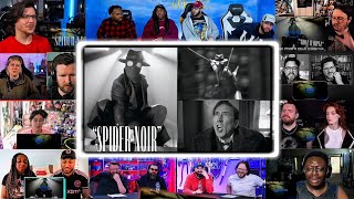SPIDER-NOIR Black & White Teaser Trailer Reaction Mashup | Nicholas Cage | SpiderVerse