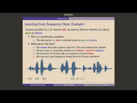 UofT DL Course Lecture 44 Processing Sequence Data