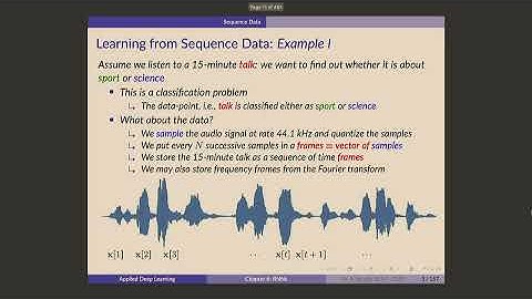 UofT DL Course - Lecture 44: Processing Sequence Data