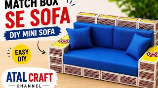 Best Sofa Out of Waste Matchbox Reuse Idea | Waste Material craft Idea | Matchbox Sofa Basic Craft