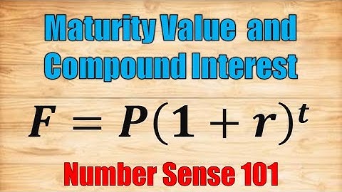 Finding Maturity Value and Compound Interest (Compounded Annually) - Number Sense 101
