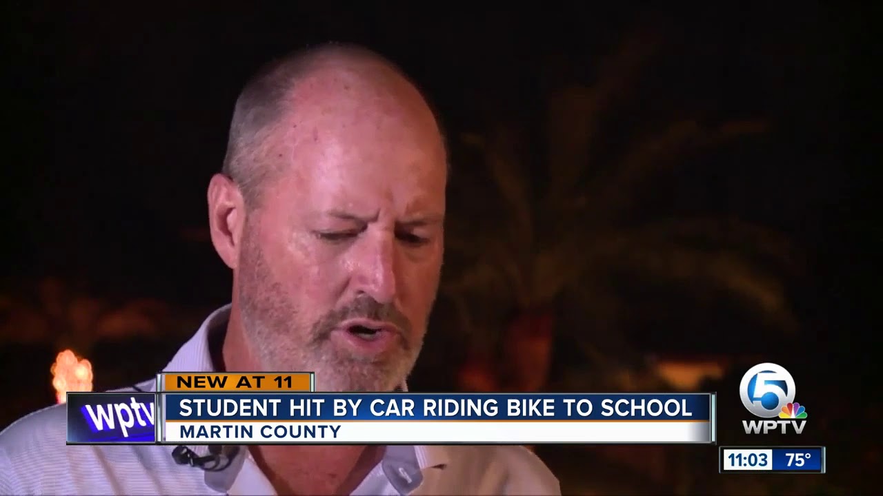 Student hit by car riding bike to school - YouTube