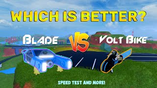 Blade Vs Volt Bike Speed Test Which Is Better? Roblox Jailbreak