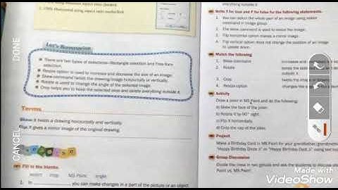 AIA Class 4 Computer Chapter 3 More on M.S paint. (Ex)