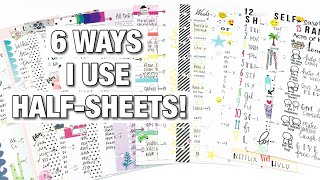 6 WAYS I use Half-Sheets In My Happy Planner® | At Home With Quita