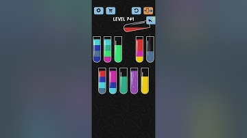 Water Color Sort Level 741 Walkthrough Solution iOS/Android