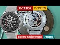 AVIATOR Chronograph Watch Battery Replacement Tutorial AVW97886G407 | SolimBD