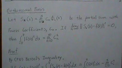 Fourier Series: Parseval's Identity (F15)