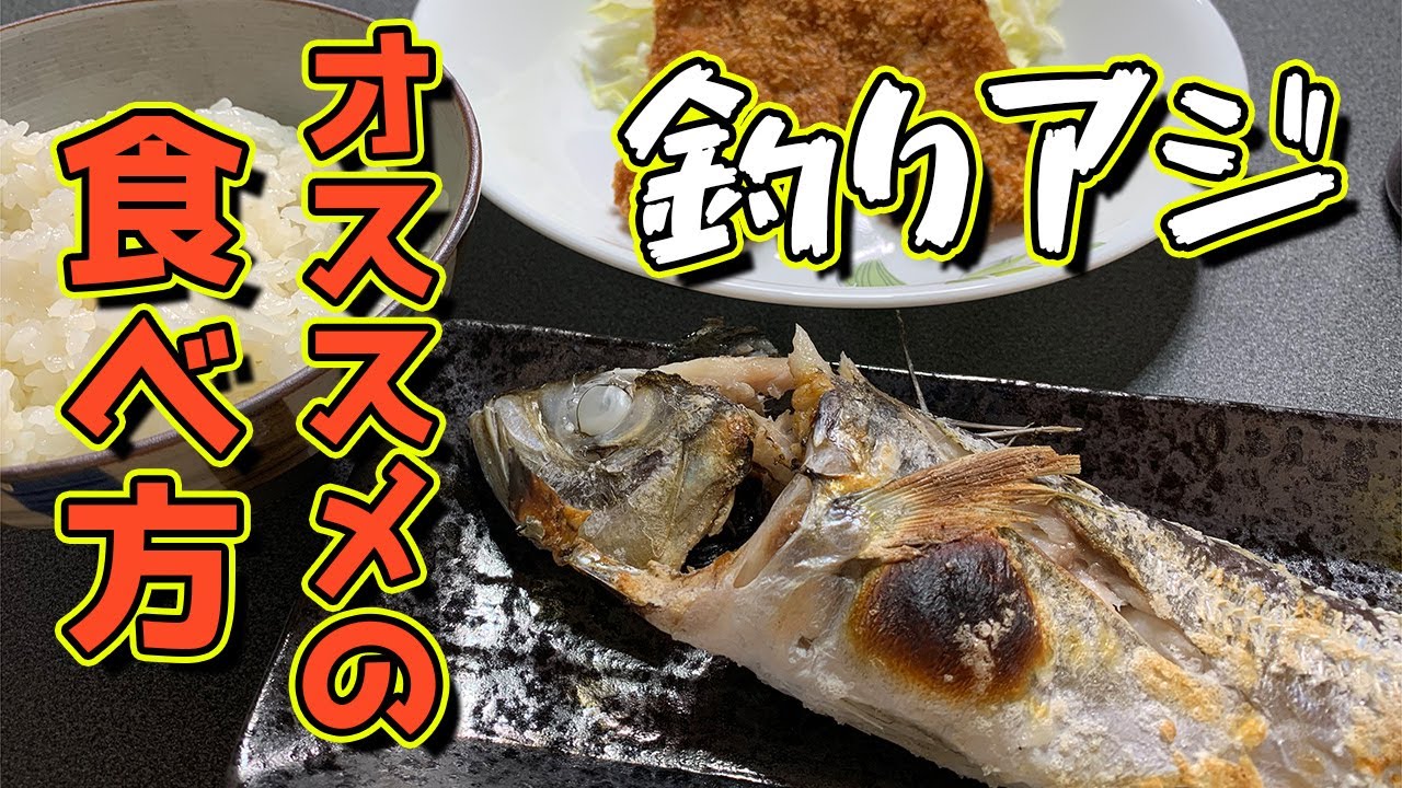 【調理編】手漕ぎボートで釣ってきたアジを食べる！！最強にうまいオススメの食べ方2選【アジフライ】【塩焼き】【後編】