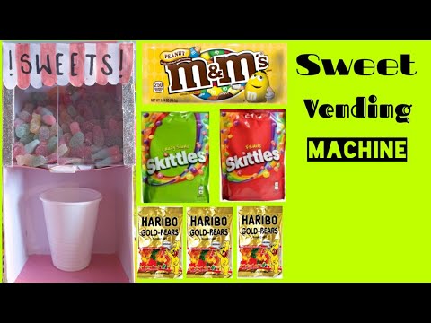 How to make a vending machine out of a tissue box for sweets.