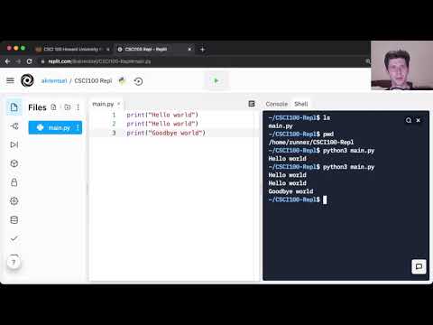 CSCI100: Replit Tutorial  - Signup, Run Code, Starter Code