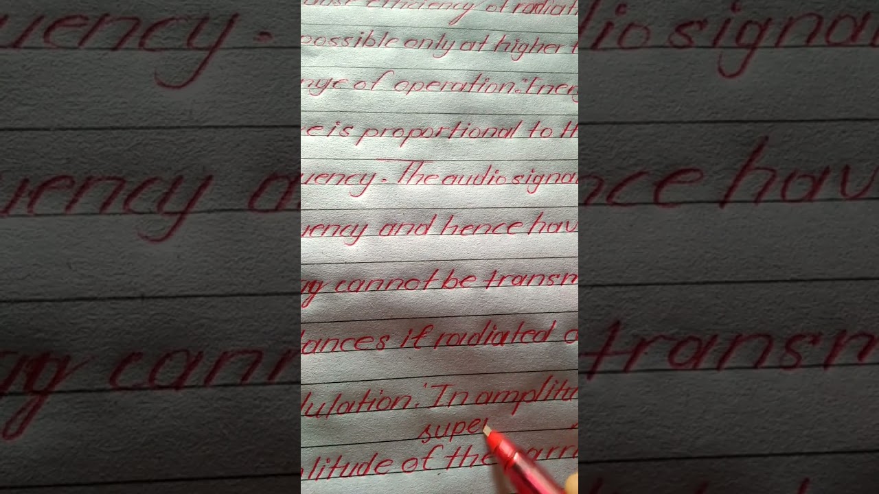 Neat and clean English handwriting