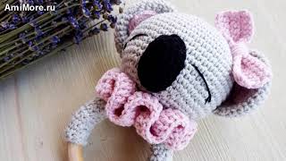 Амигуруми: схема Погремушка Коала. Игрушки вязаные крючком - Free crochet patterns.