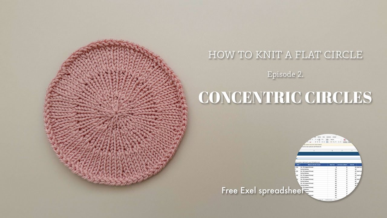 How to Knit a Flat Circle – Concentric Increase Method Explained | Ripple Effect (Episode 2)