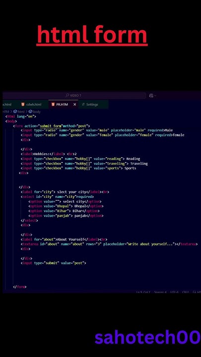 How to Create a Simple HTML Form | HTML Form Tutorial for Beginners ...