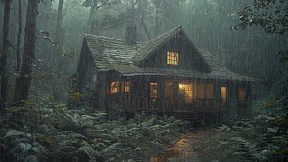 Fall into a Good Sleep with Heavy Rain in the Forest | Natural Sounds for Sleep and Meditation