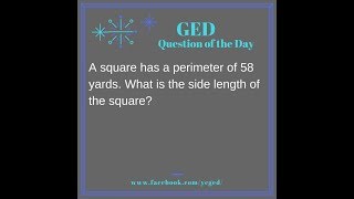 GED® Math Prep: Find Side Length Given Perimeter Using Arithmetic