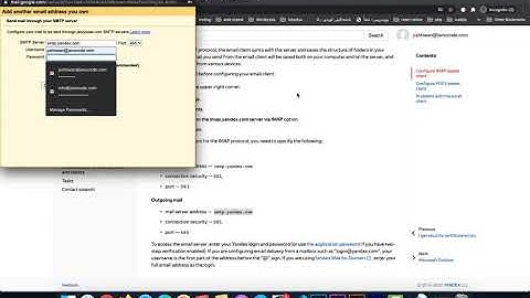 How to connect yandex to gmail and outlook