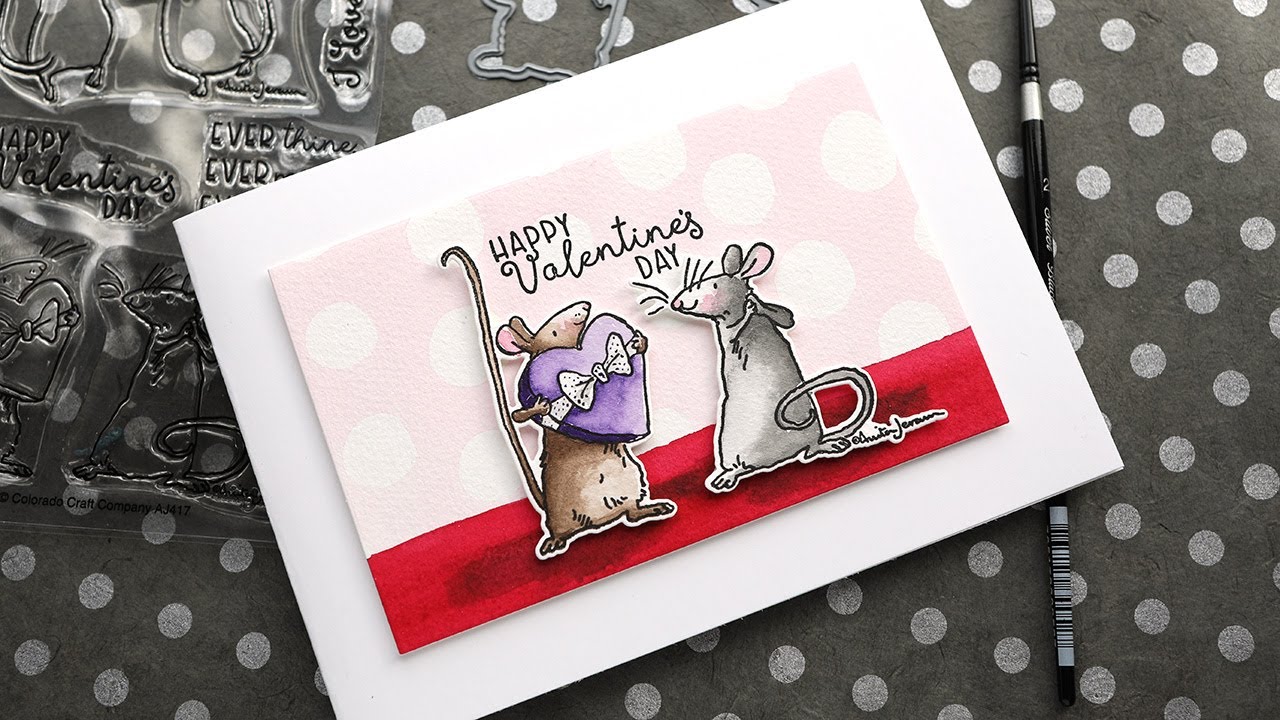 Valentine's Day Card Series 2021 - Day 1 - Watercolor Scene