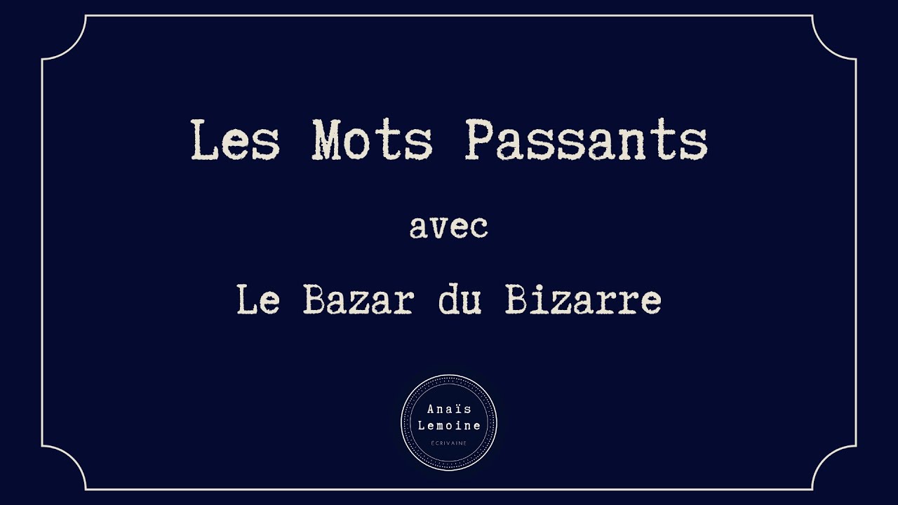 Le Bazar du Bizarre - Les Mots Passants - 25/06/23 - YouTube