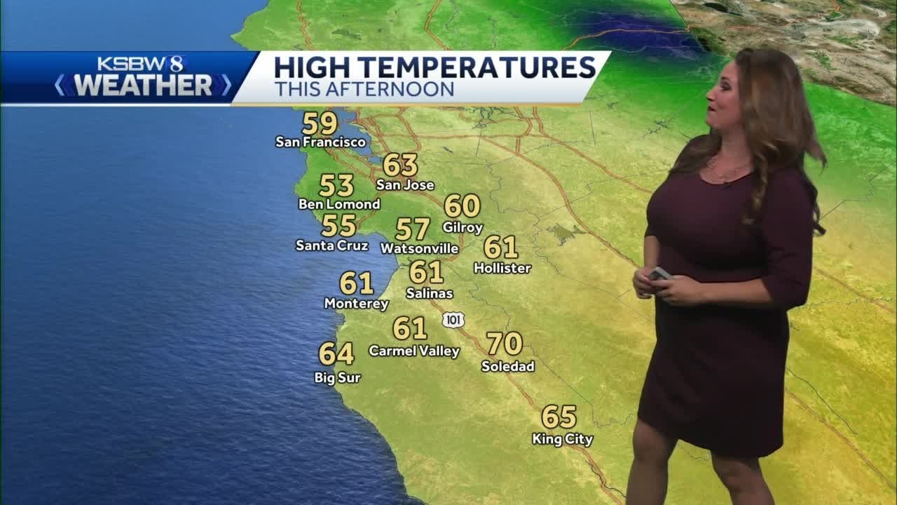 Mild temps with a chance of showers for much of the central coast - YouTube