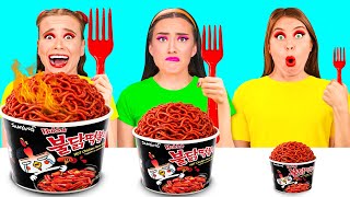 Big, Medium and Small Plate Challenge | Creative Food Hacks by BaRaFun Challenge