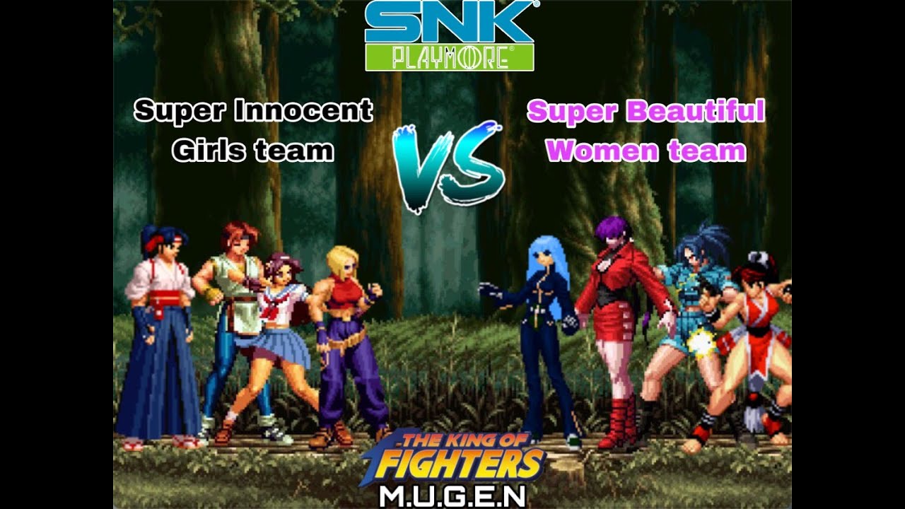 KOF MUGEN - Super Innocent Girls team VS Super Beautiful Women team - KOF Heroines showdown battle