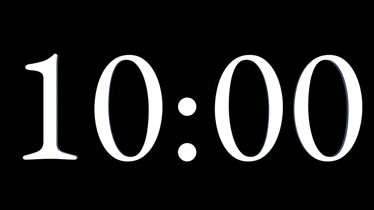 10-minute - light beep -  solid black