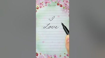 "I Love You" in Cursive #cursivepractice #handwriting   #improvehandwritting #tutorial