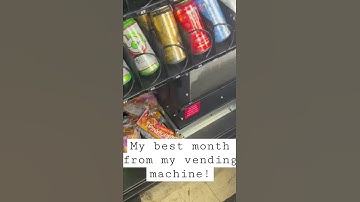 How much my Vending Machine Made In one Month! #shorts