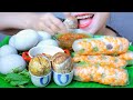 Asmr eating duck embryo x vietnamese spring roll eating sounds linh asmr