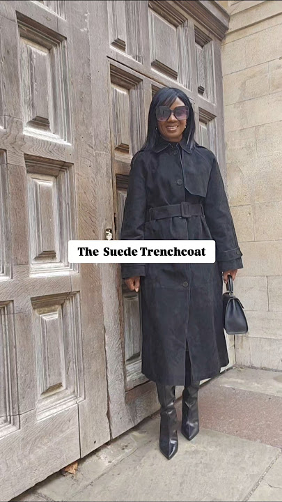 The Suede Trechcoat is a big trend this season, purchased from @smartworkscharity #preloved