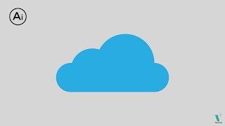 How to draw a flat cloud icon | Adobe illustrator CC
