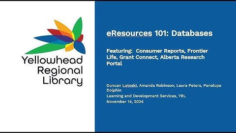 eResources 101: Databases