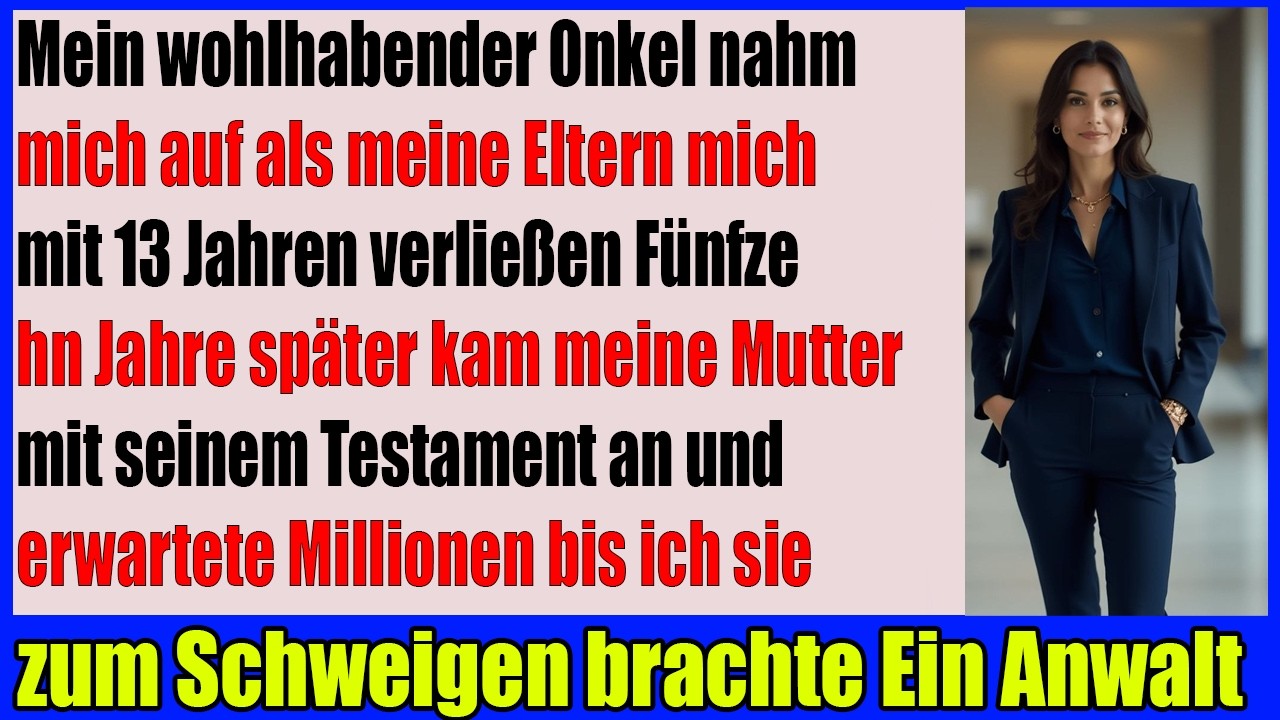 Mein reicher Onkel nahm mich auf nachdem meine Eltern mich 15 Jahre später verlassen hatten Alles