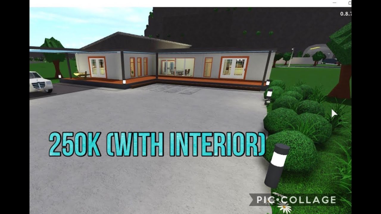 250K Morden Villa House speed build [Bloxburg] - YouTube