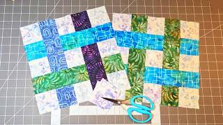 Making My Favorite Patchwork Block with Leftover Jelly Roll Scraps!