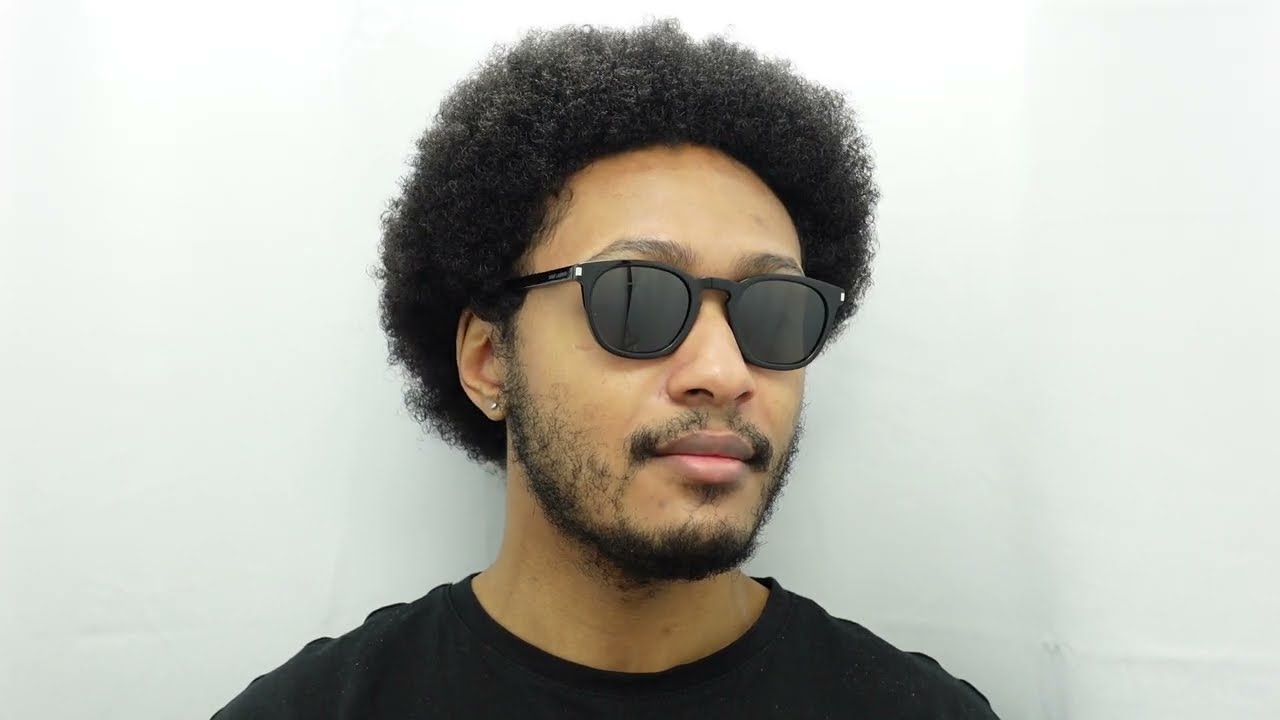 Male model wearing Saint Laurent SL28 002 Sunglasses - YouTube