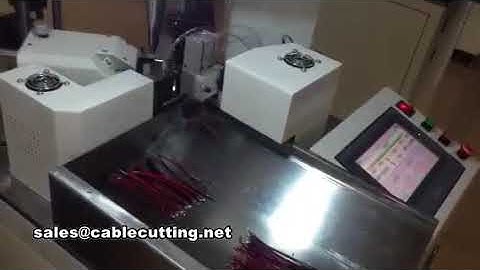 Fully automatic double wires parallel crimp terminal crimping machine video