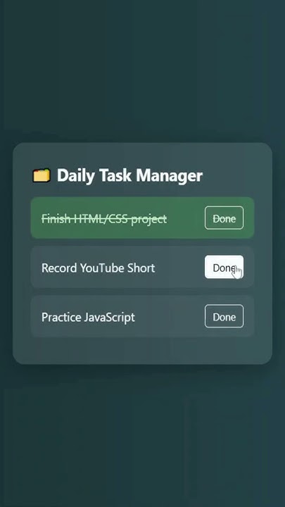 Responsive Task Manager | Dashboard Card using HTML5 CSS3 JavaScript # ...