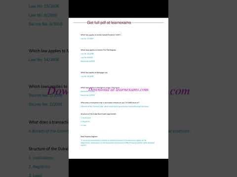 Dubai RERA Broker Exam Questions And Answers Latest Update Rera Reraregistered Reraapproved 