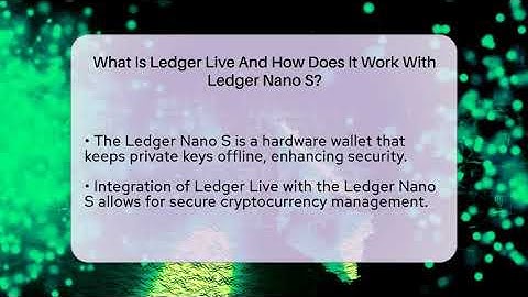 What Is Ledger Live And How Does It Work With Ledger Nano S? - CryptoBasics360.com