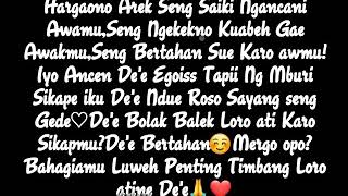 Status wa lagu sebuah penyesalan:)