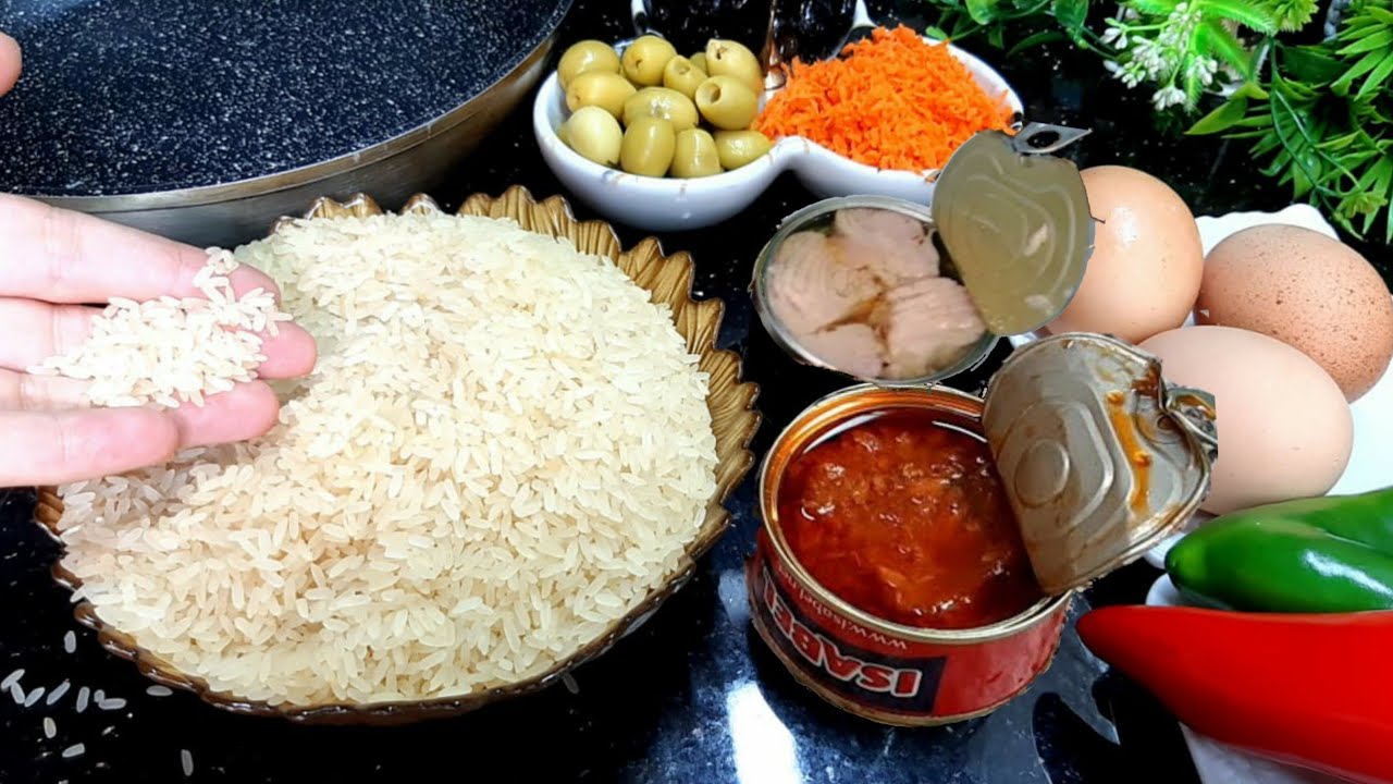 حضريها واستمتعي بها😋عندك الارز تعالو نحضر وجبة متكاملة للغذاء او العشاء لذيذة ساهلة وسريعة