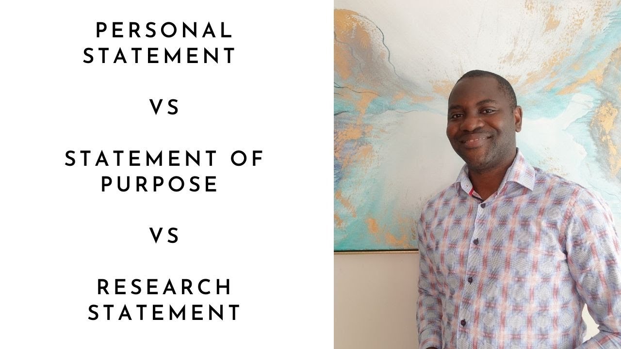 Personal Statement Vs Statement Of Purpose Vs Research Statement YouTube