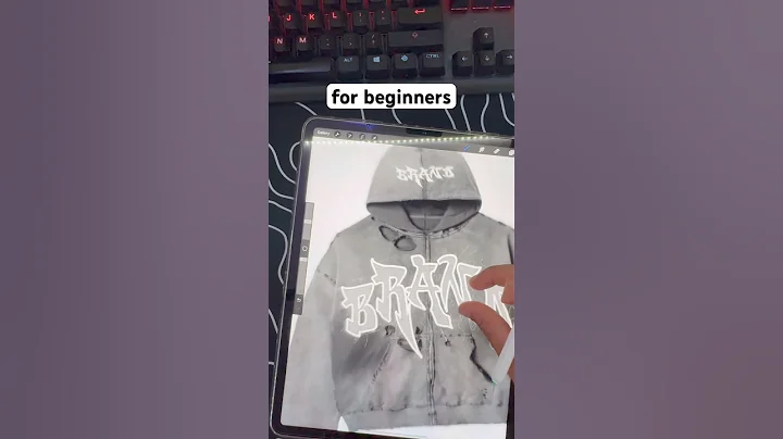 PROCREATE DISTRESS EMBROIDERY TUTORIAL! #shorts