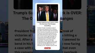 Trump's Supreme Court Luck Is OVER: The One Case That Changes Everything #breakingnews #trump #viral