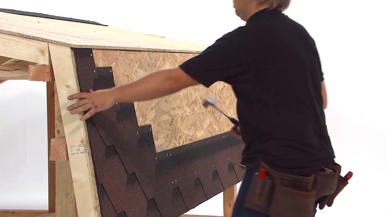 (RO) Montajul șindrilelor bituminoase hexagonale auto-adezive (7/12)